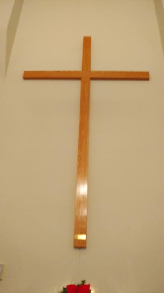 Church members standing together in fellowship