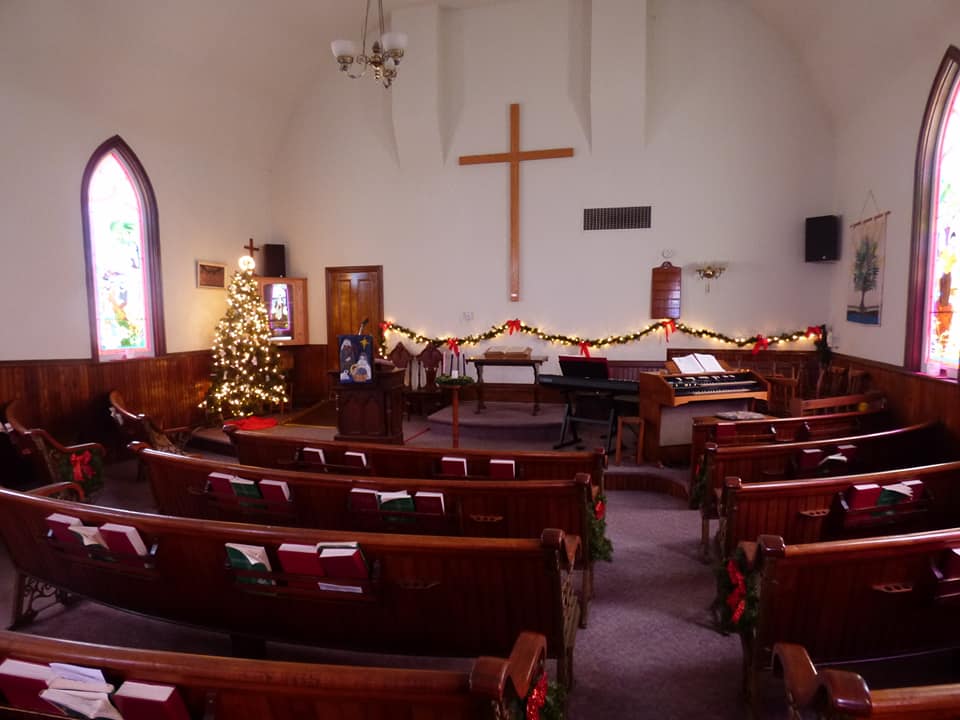 Congregation participating in church activity