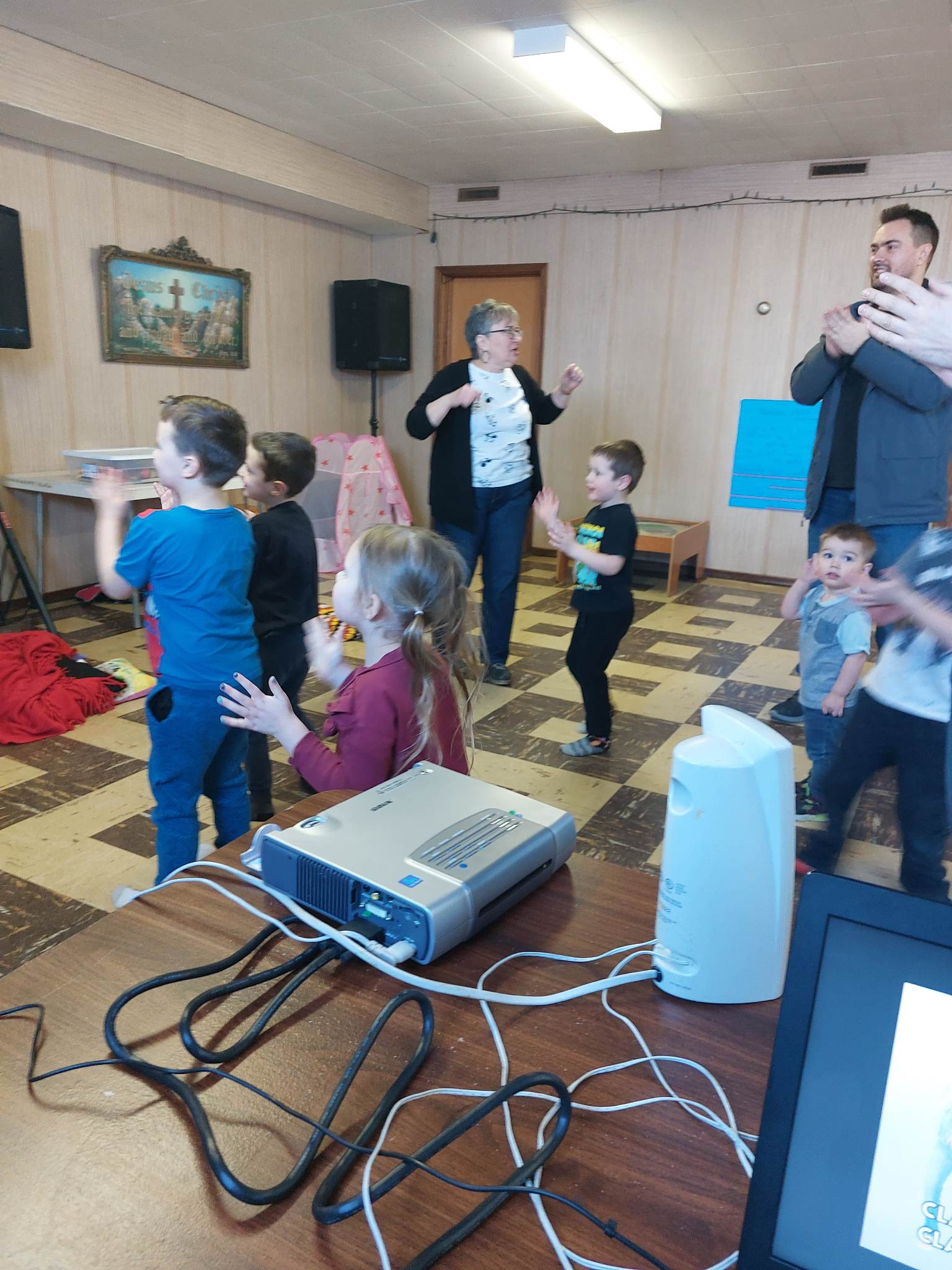 Community members joining a fellowship activity