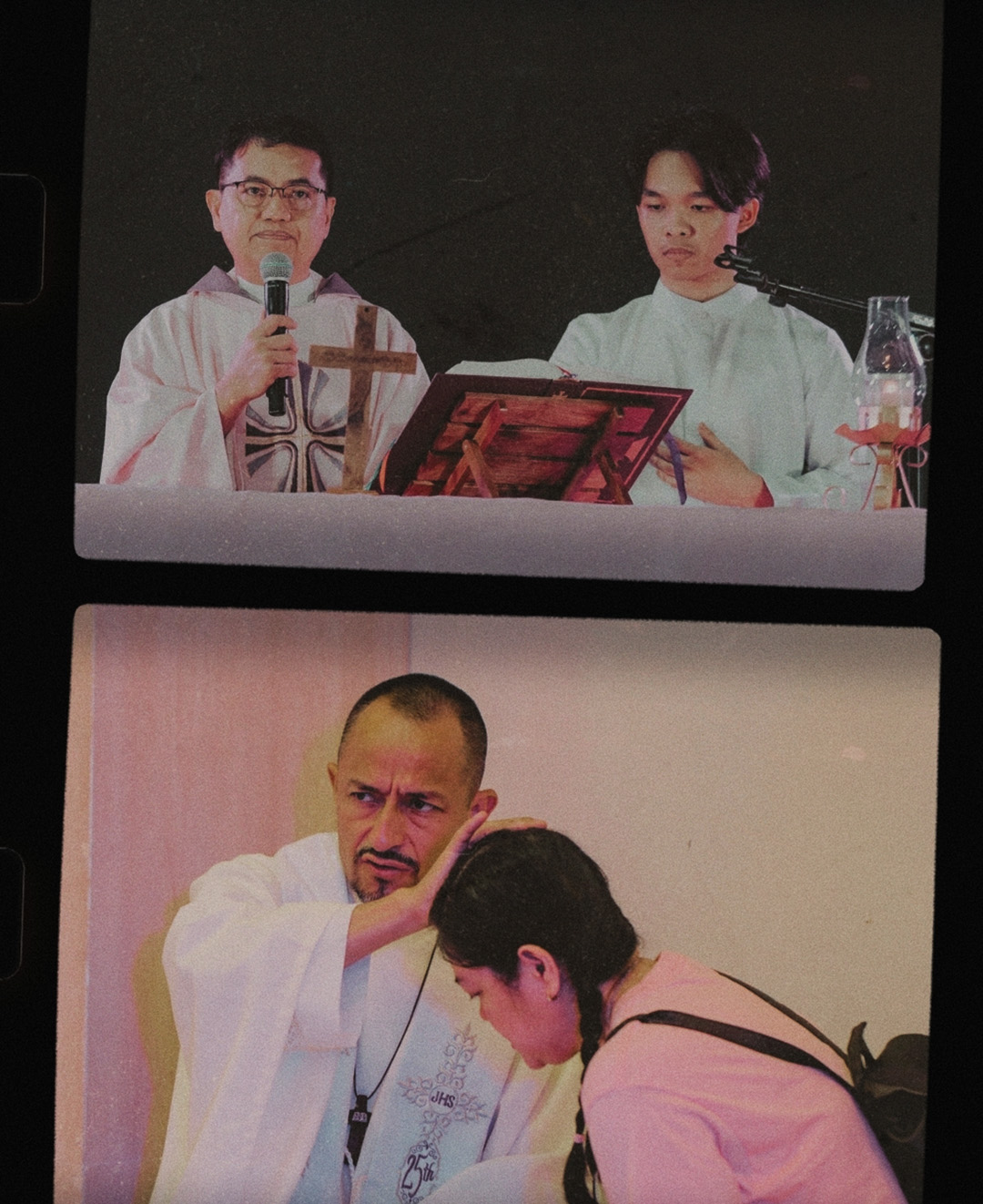 Church members gathered in worship